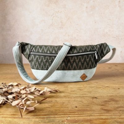 Sac banane bleu-gris