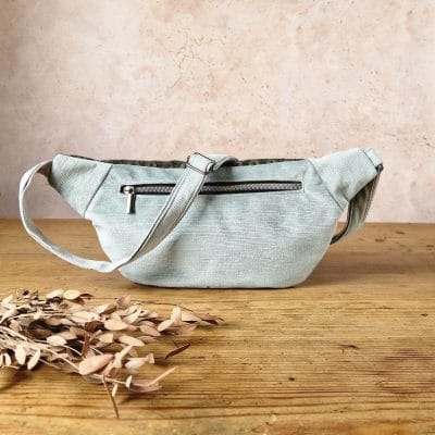 Sac banane bleu-gris