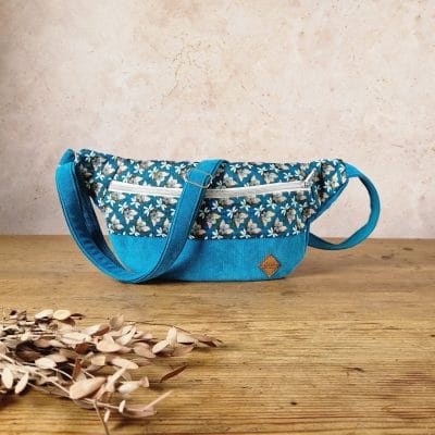 Sac banane turquoise