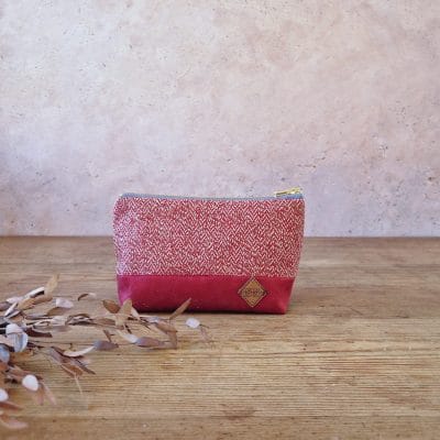 Trousse à maquillage rouge