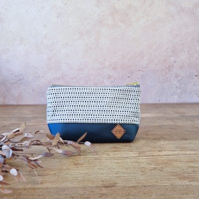 Trousse à maquillage bleu