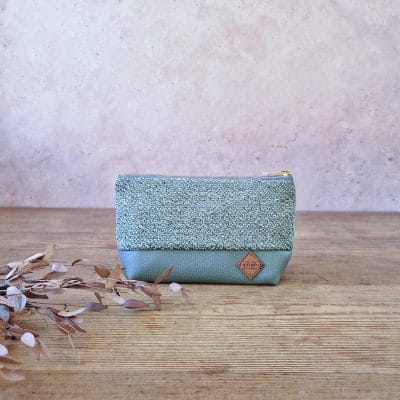 Trousse à maquillage vert/gris