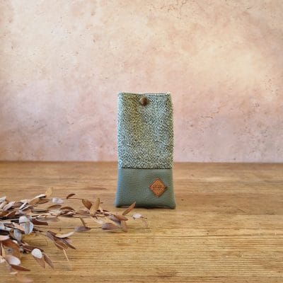 Étui à lunettes éco-responsable gris vert