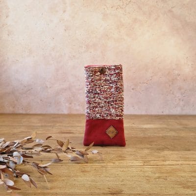 Étui à lunettes éco-responsable rouge