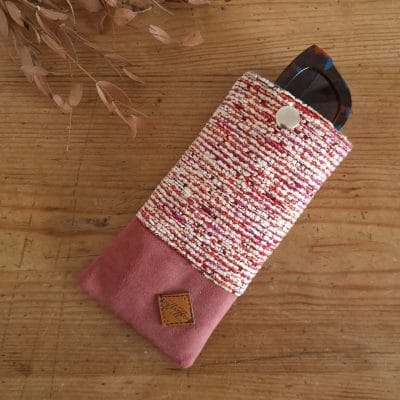 Étui à lunettes éco-responsable parme