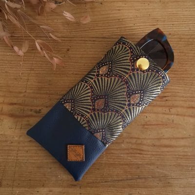 Étui à lunettes éco-responsable bleu